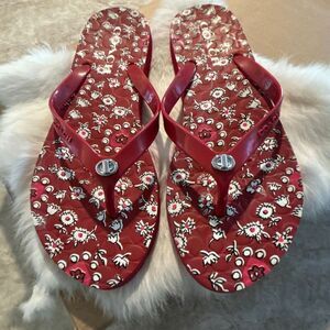 COACH Red Flip Flops